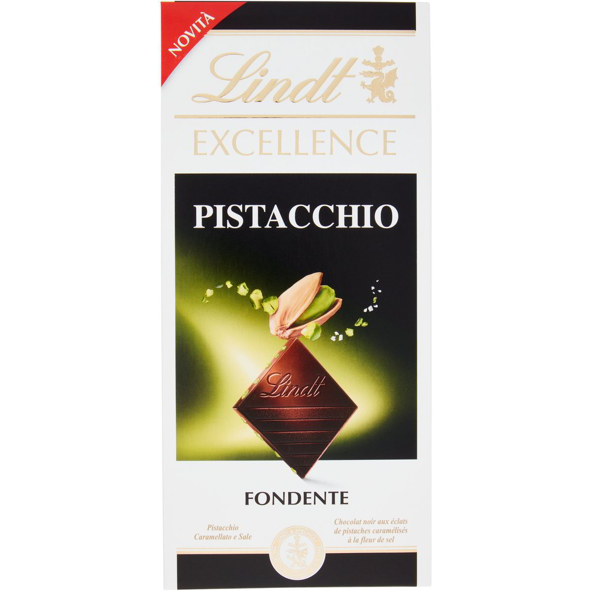 Lindt EXCELLENCE juod. šokoladas su pistacijomis, 100 g