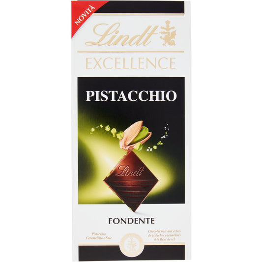 Lindt EXCELLENCE juod. šokoladas su pistacijomis, 100 g
