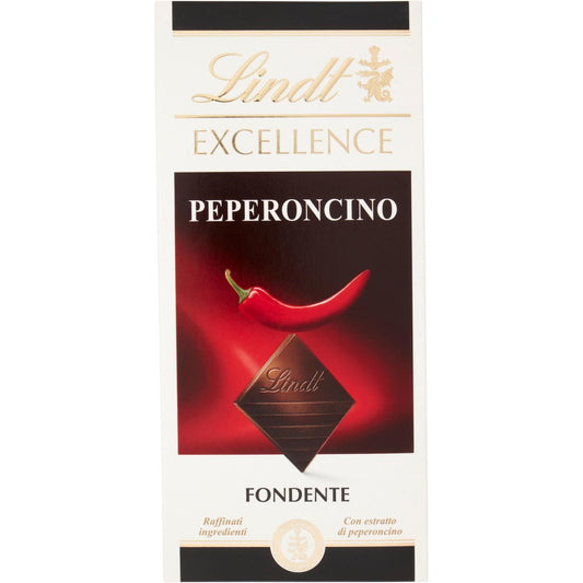 Lindt EXCELLENCE juodasis šokoladas su aitriosiomis paprikomis, 100 g